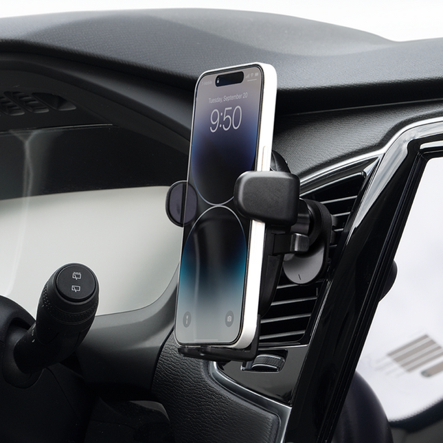 The Easy One Touch 6 Air Vent Mount is a universal phone holder featuring out patented Easy One Touch mechanism.